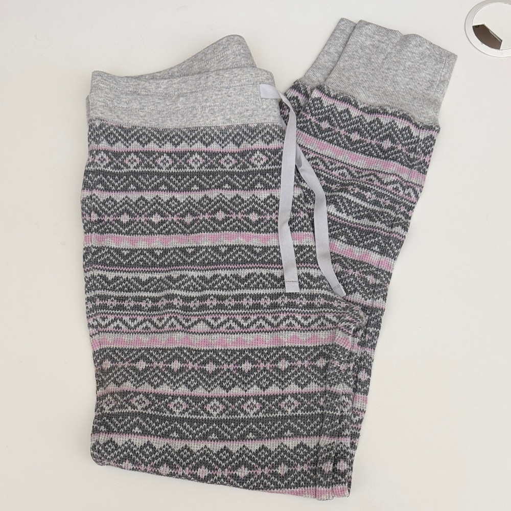 Eddie Bauer Heather Gray and Soft Pink Lounge Pants
